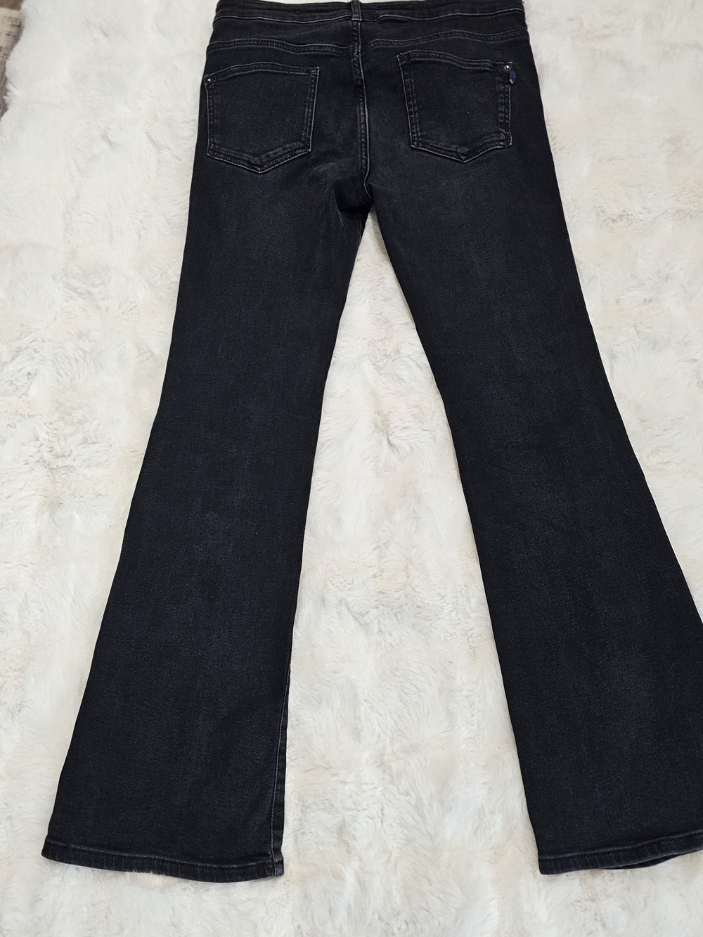 Pilcro Anthropologie Jeans Women 29 Dark Wash Flare Bootcut Mid Rise Stretch - Picture 7 of 10